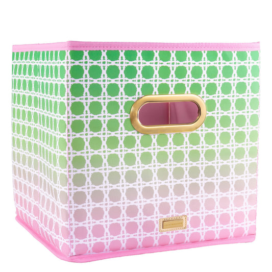 Small Collapsible Bin in Caning