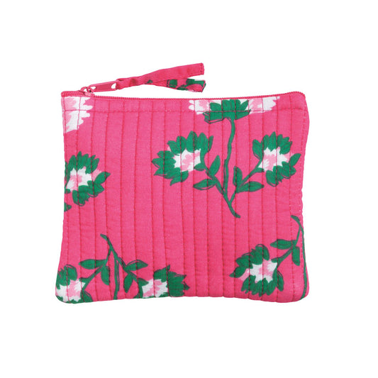 Peony Pink Block Print Small Case