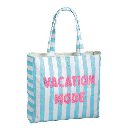 Blue Terry Cloth Tote