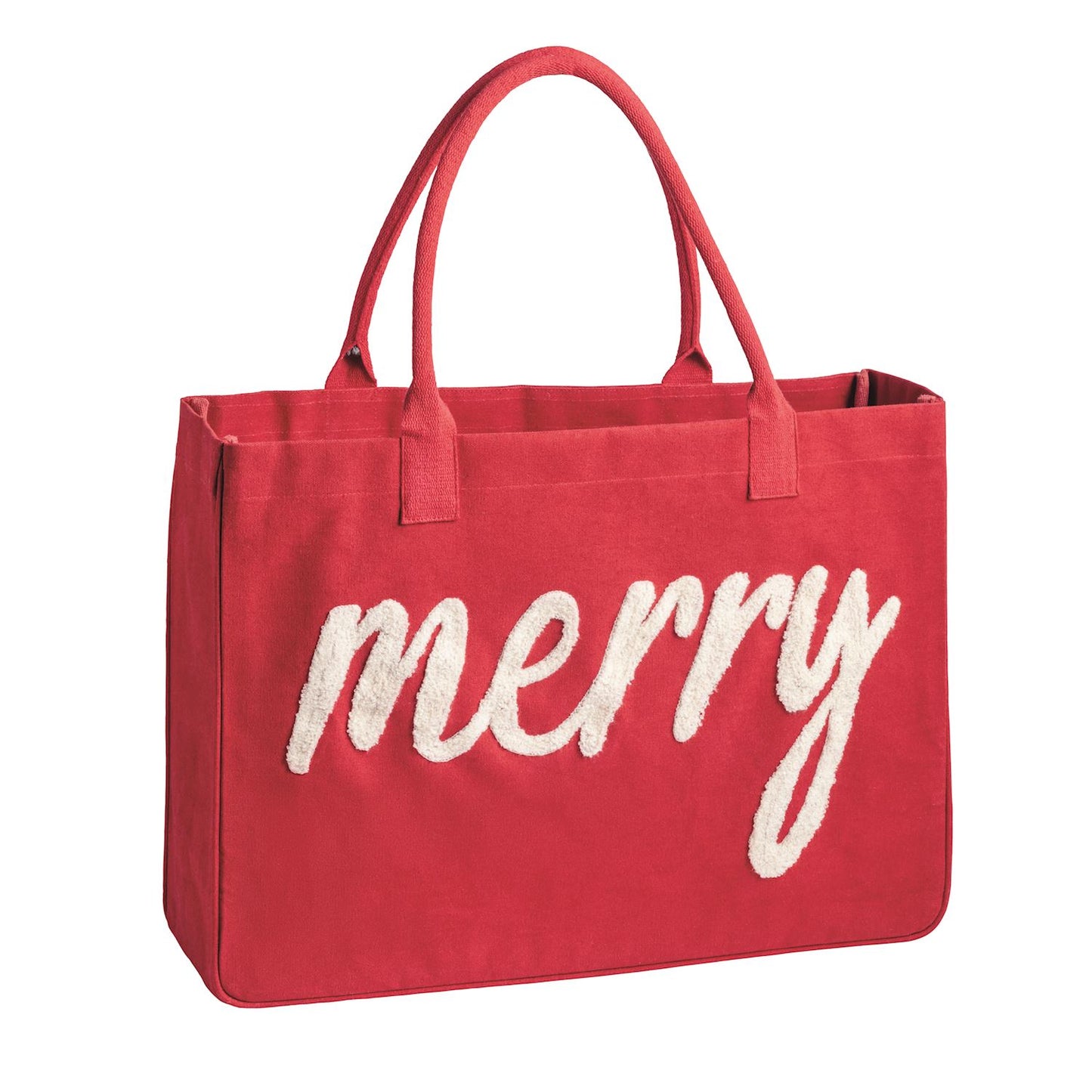 Red Holiday Bouclé Tote