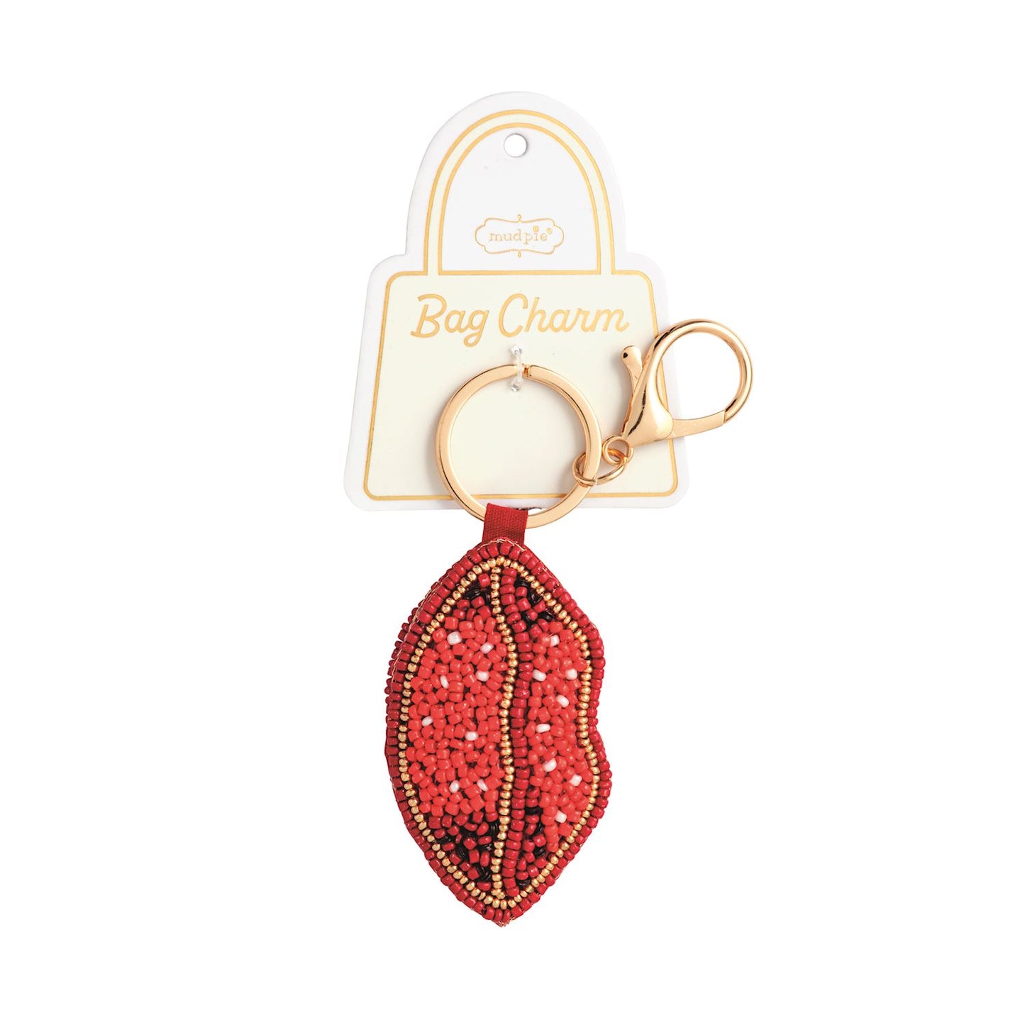 Lip Valentine's Beaded Bag Charm