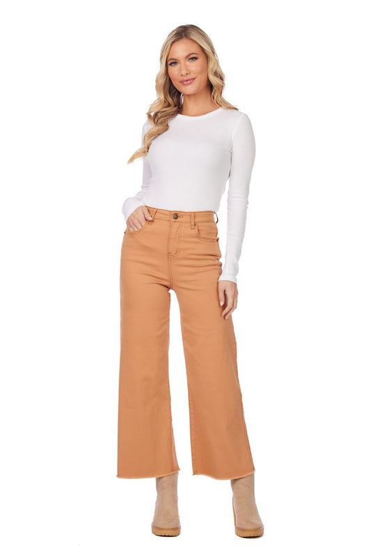 Crawford Wide Leg Jeans in Camel