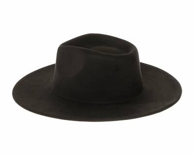 Vegan Suede Rancher Hat Black