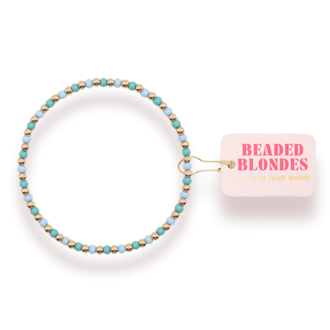 Turquoise and Powder Blue Demi Bracelet (Kids Size)