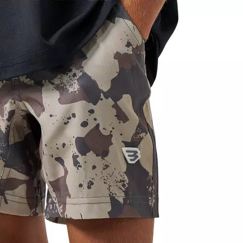 YOUTH ATHLETIC SHORT - SPLATTER CAMO