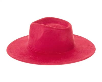 Vegan Suede Rancher Hat Berry
