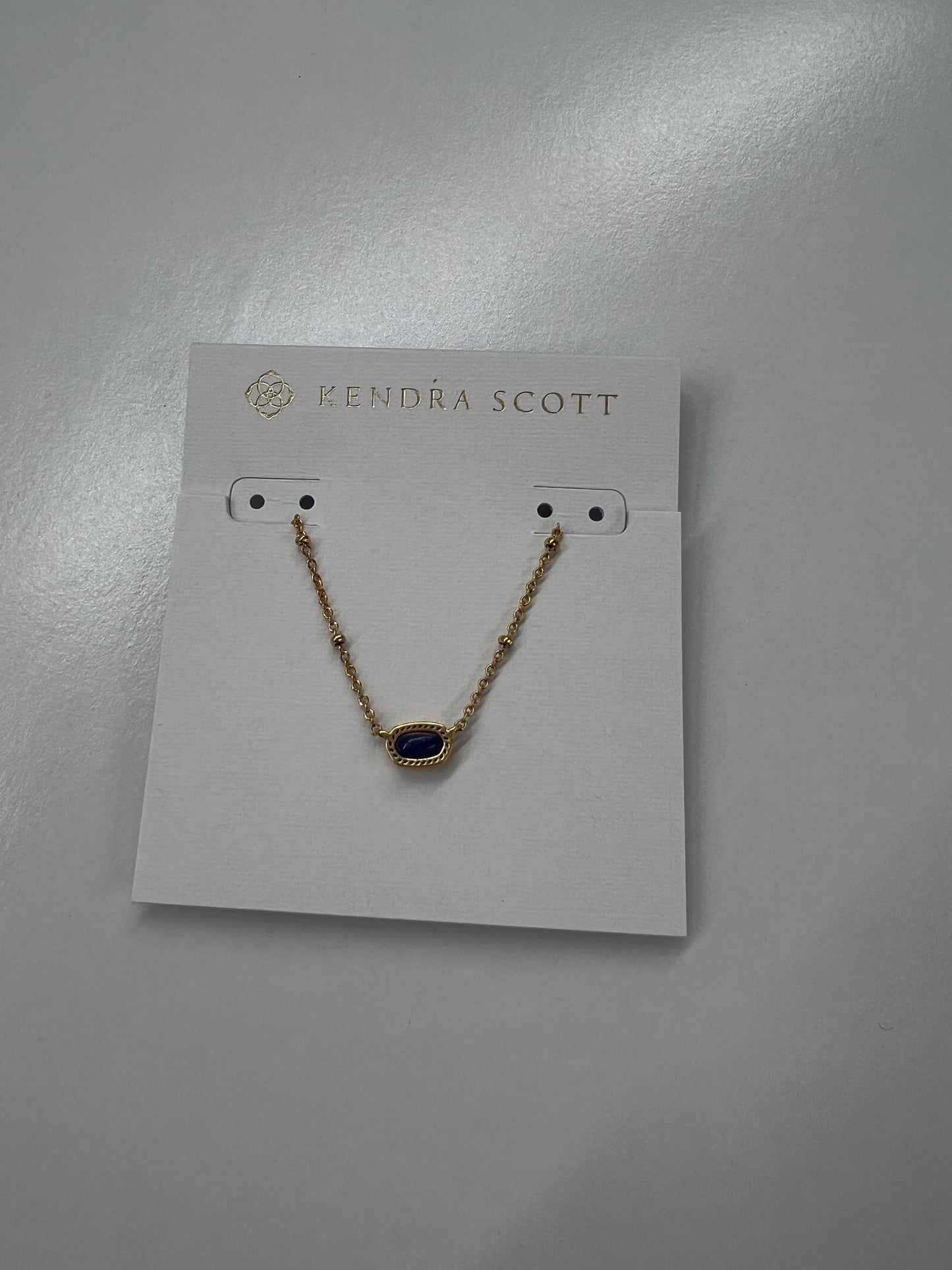 Mini Elisa Starlight Short Necklace Blue Lapis Gold