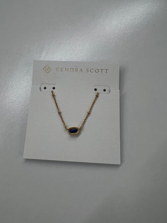 Mini Elisa Starlight Short Necklace Blue Lapis Gold
