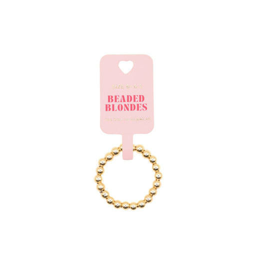 Lauren Beaded Band in Gold: 5/6