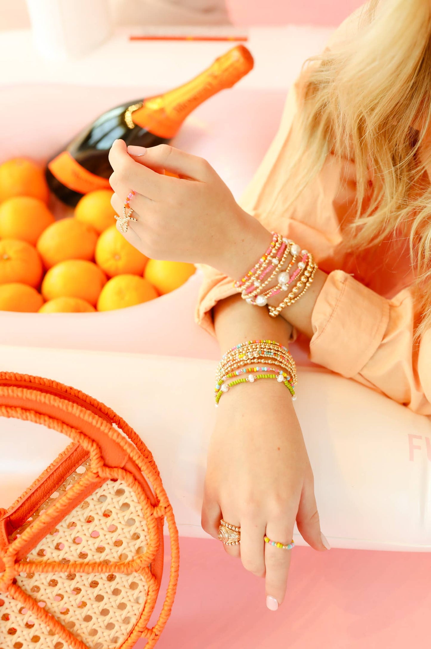 Rainbow Sadie Bracelet: Standard 6.75 inch