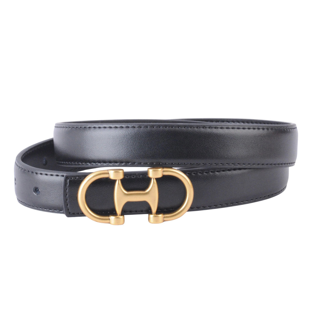 Belt with Horsebit Buckle Black