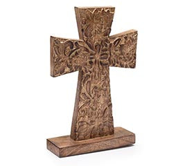 Brown Wooden Cross Sitter