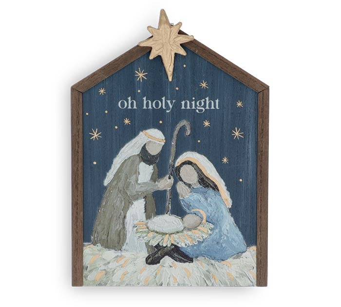 Oh Holy Night Wooden Wall Hanger