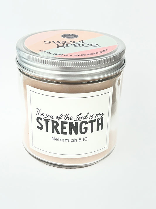 Sweet Grace Statement Jar Candle #053 - Nehemiah 8:10