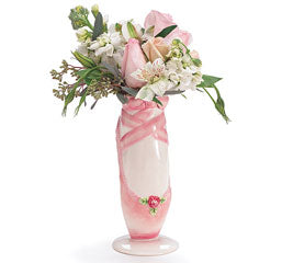 Pink Ballerina Ceramic Vase