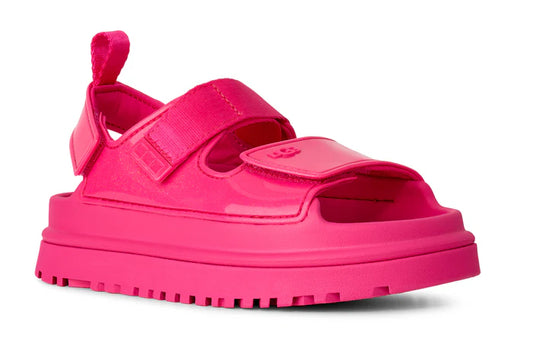 K Goldenglow Sandals Glossy Sparkles Deep Coral