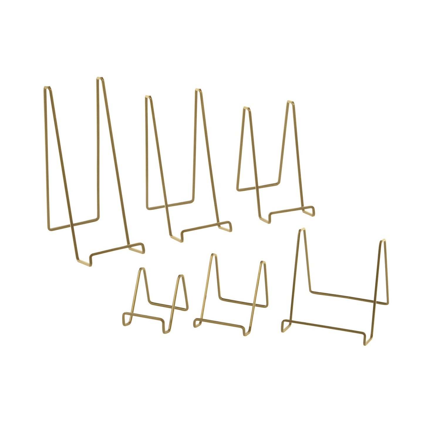 Square Wire Stands: Gold / 4"