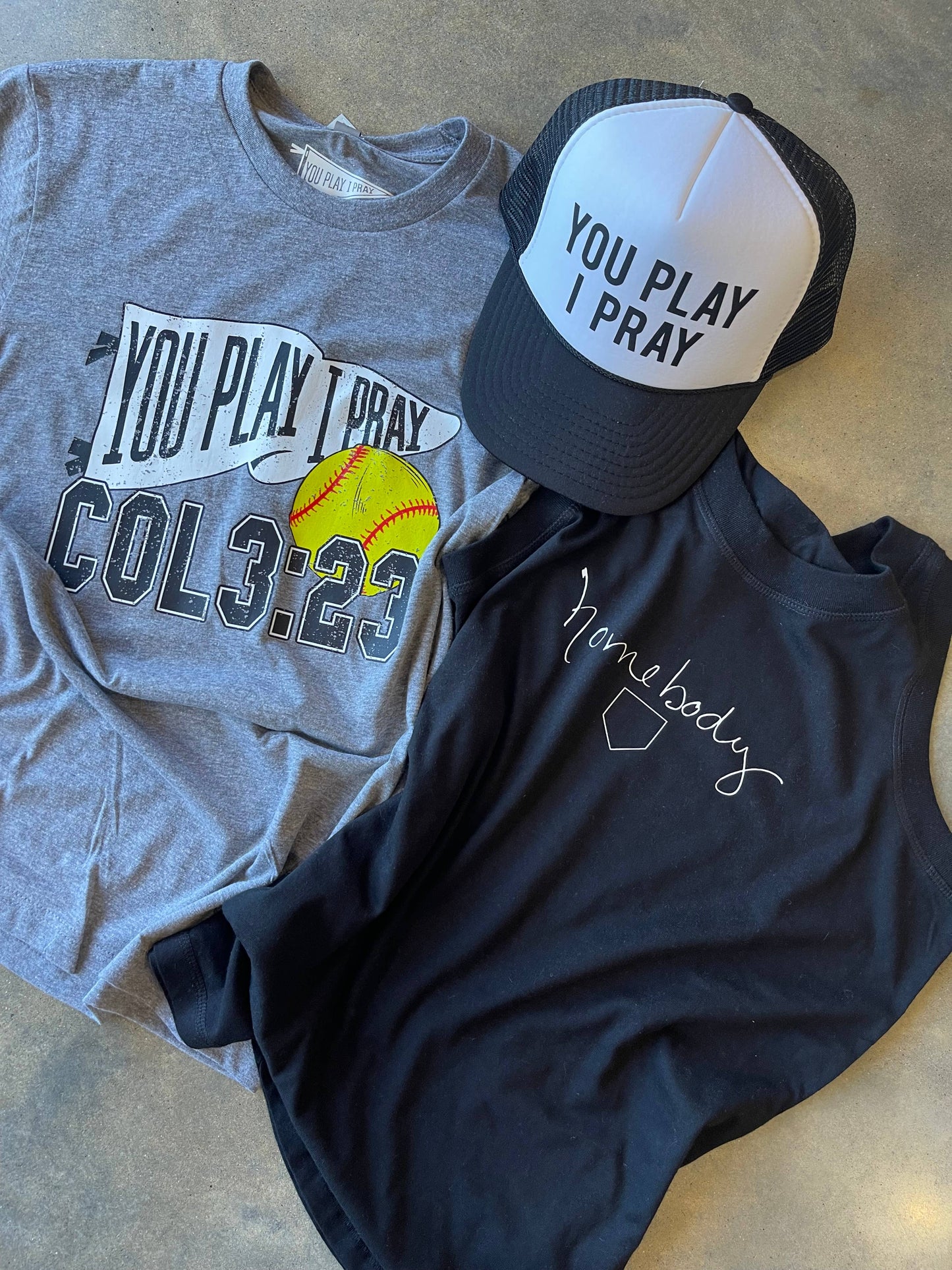 White Flag Softball Tee Softball Mom You Play I Pray