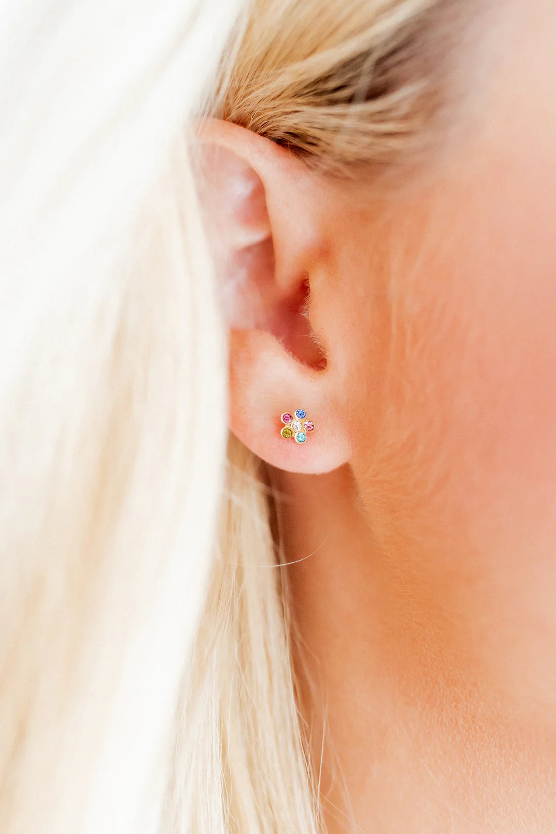 Screwback Stud Earrings in Lyla Flower Multi