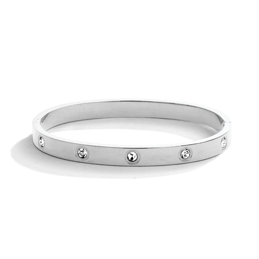 Hinged Bangle in Silver