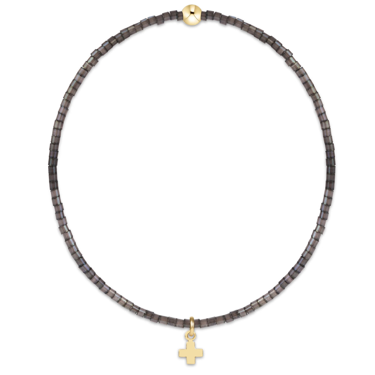 hope classic moonlight bracelet - signature cross small gold charm
