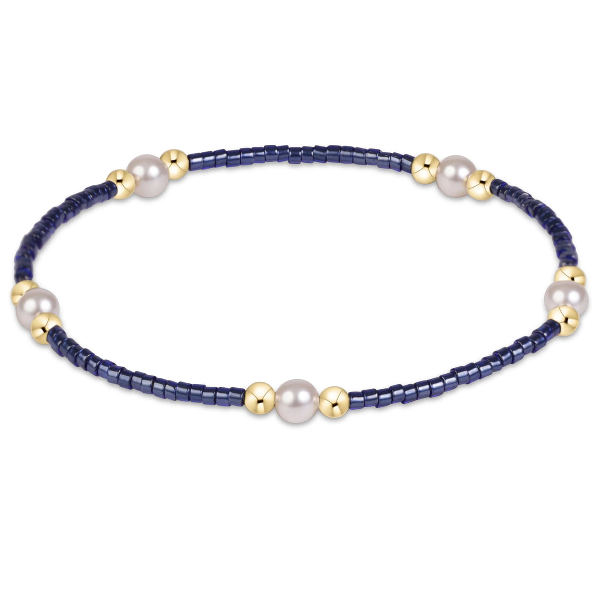 hope purpose pearl bracelet - navy