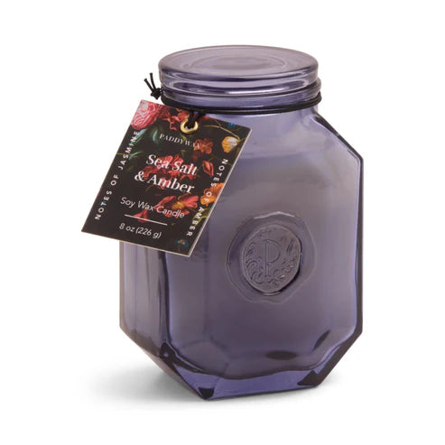 Botanica 8oz Blue Glass Sea Salt & Amber