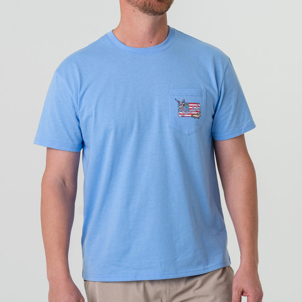 Short Sleeve T-shirt in Burlebo Patch Flag