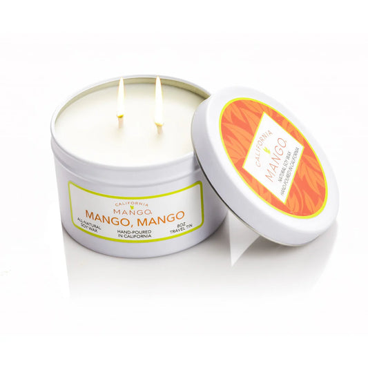 California Mango 8oz Candle in Tin Can