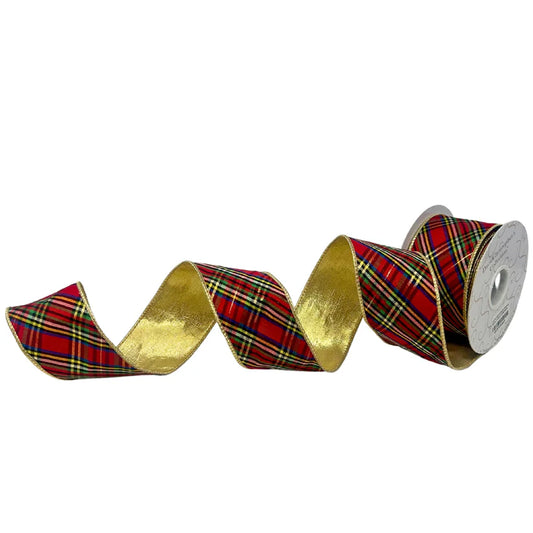 Red/Green/Gold Multi Checks Ribbon
