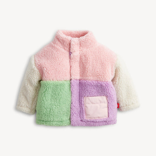 Magnetic Jacket Pink Sherpa Colorblock