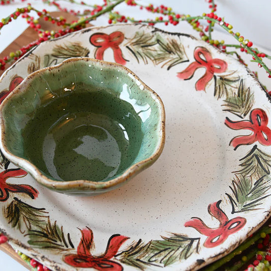 Winter Salsa Bowl in Matcha Leaf
