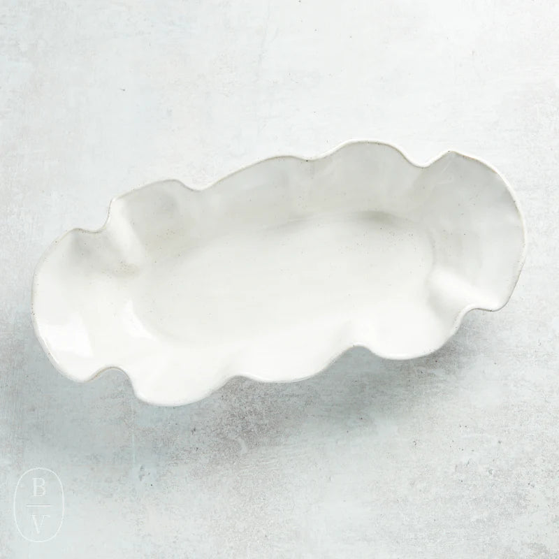 Centerpiece Dish in Eyelet White