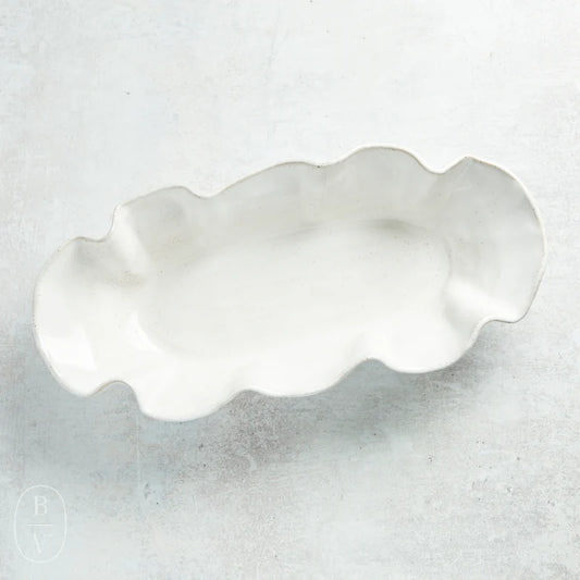 Centerpiece Dish in Eyelet White