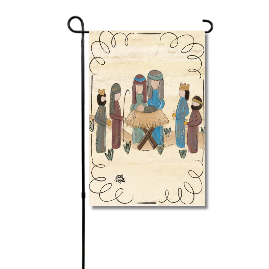 Nativity Garden Flag