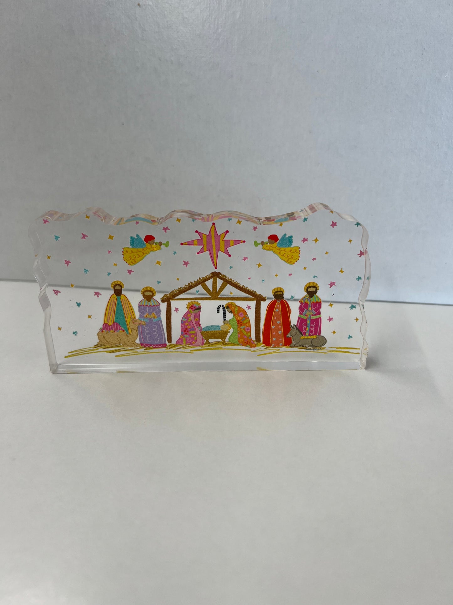 Colorful Nativity Small Acrylic Sitter