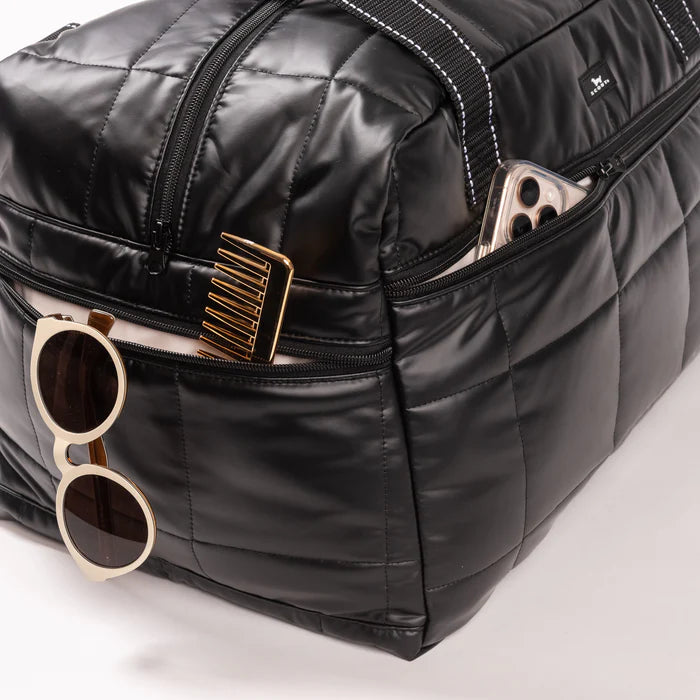 First Class Duffle Black Box Quilted