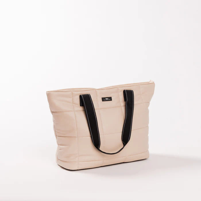 Layover Tote Putty Box Quilted