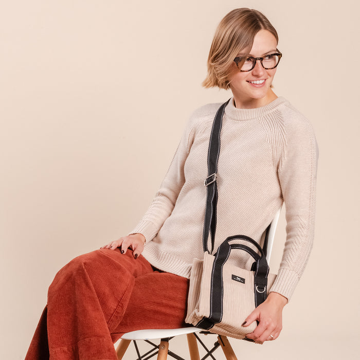 Grab and Go Crossbody Putty Corduroy