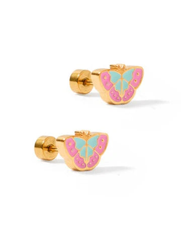Screwback Stud Earrings in Blakely Butterfly
