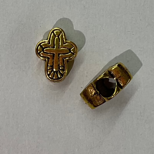 Cross Spacer Bead Gold