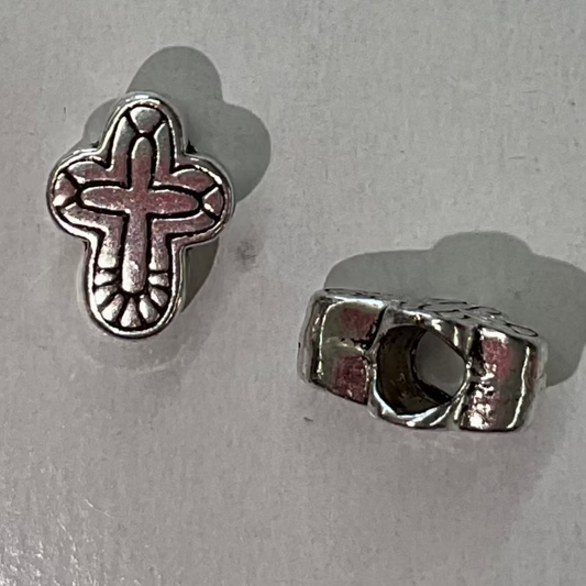 Cross Spacer Bead Silver