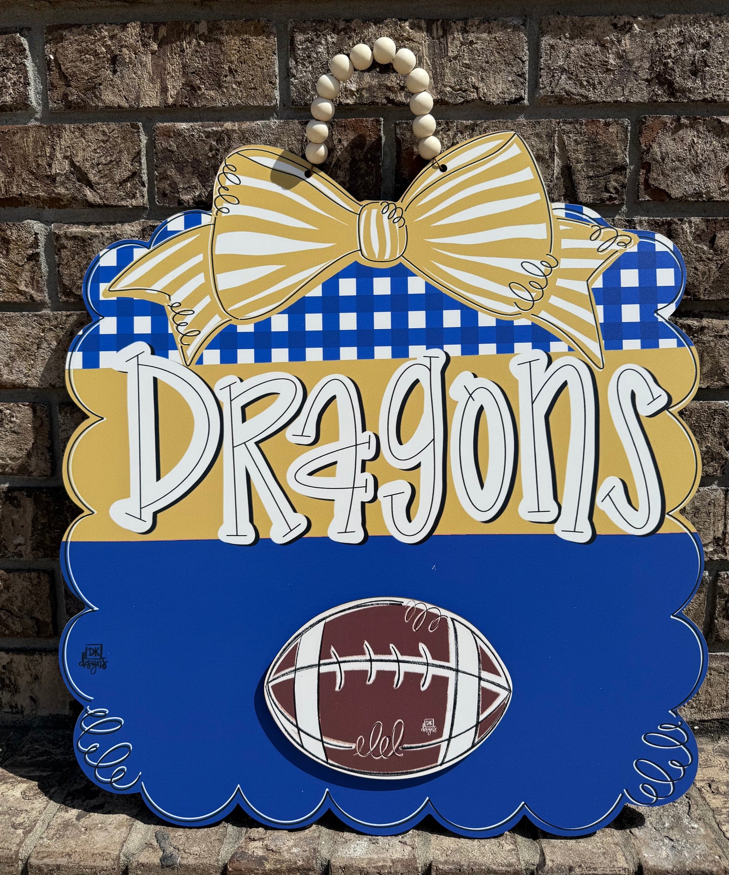 Dragon Scallop Door Hanger w/ Mini Football