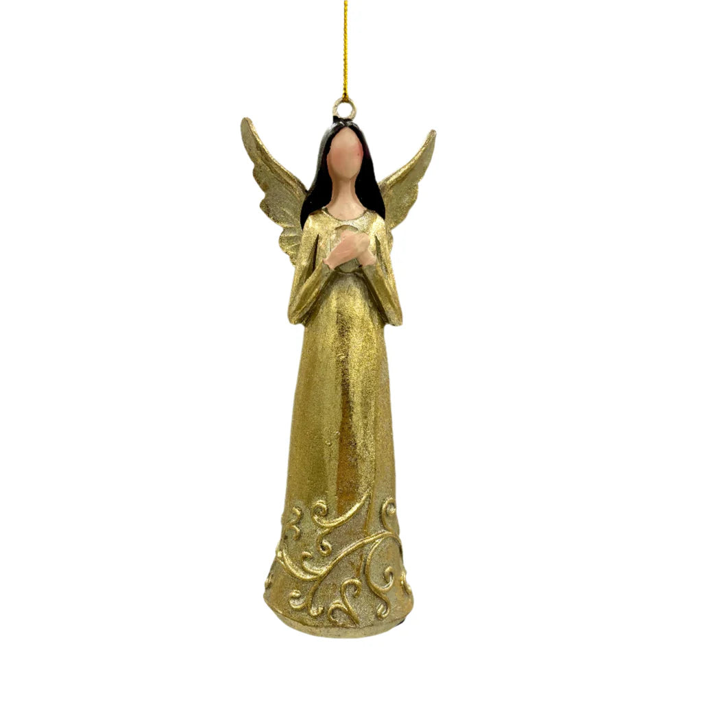 5.5" Resin Chapagne Angel Ornament