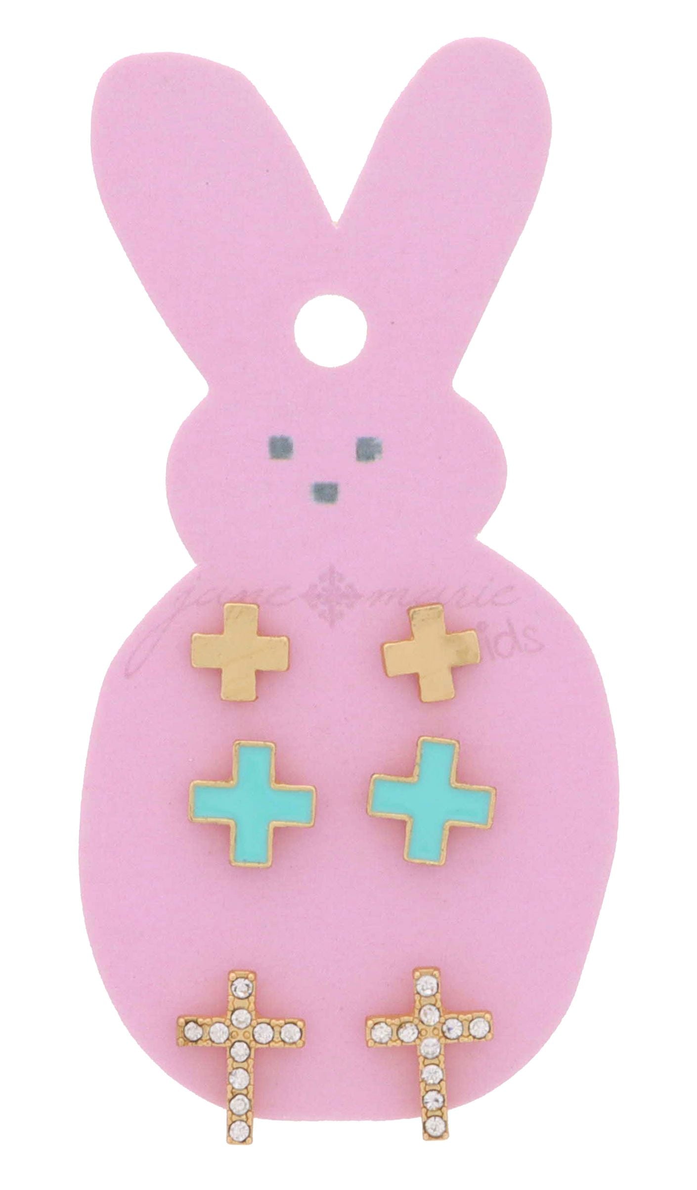 Kids Set of 3 Earring Set Crosses