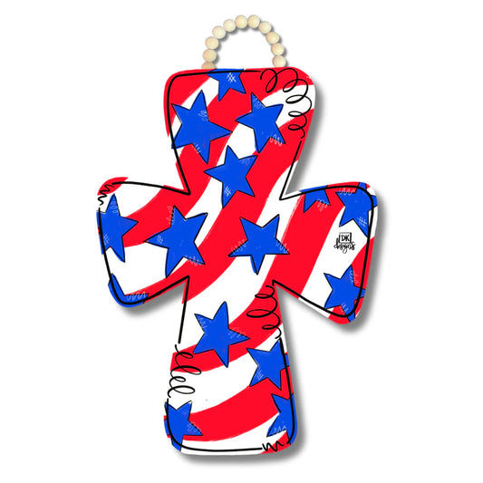 Stars & Stripes Cross Door Hanger
