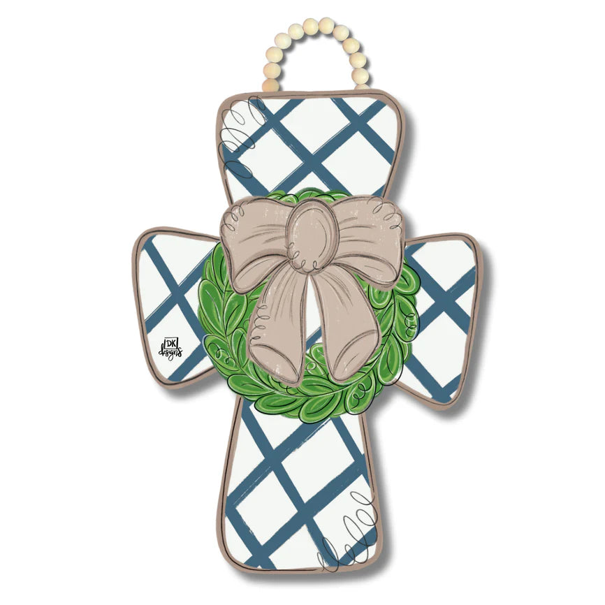 DK Wreath Cross Door Hanger