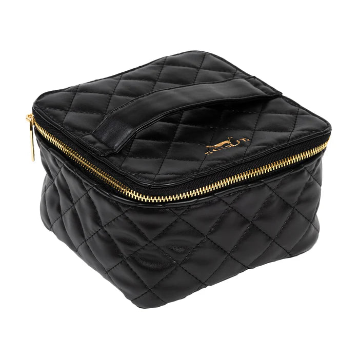 Hidden Gem Jewelry Case Black Quilted