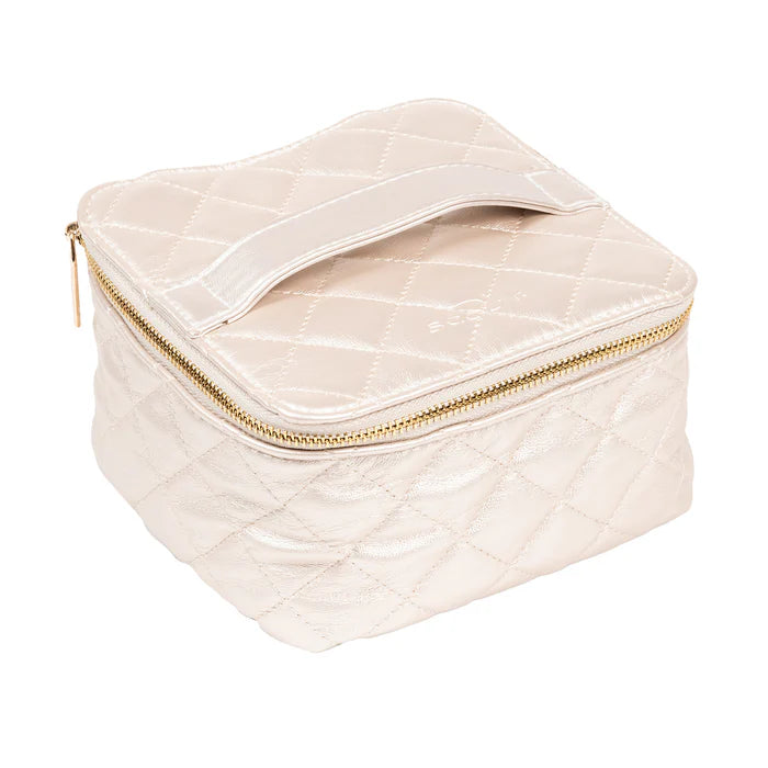 Hidden Gem Jewelry Case Champagne Quilted