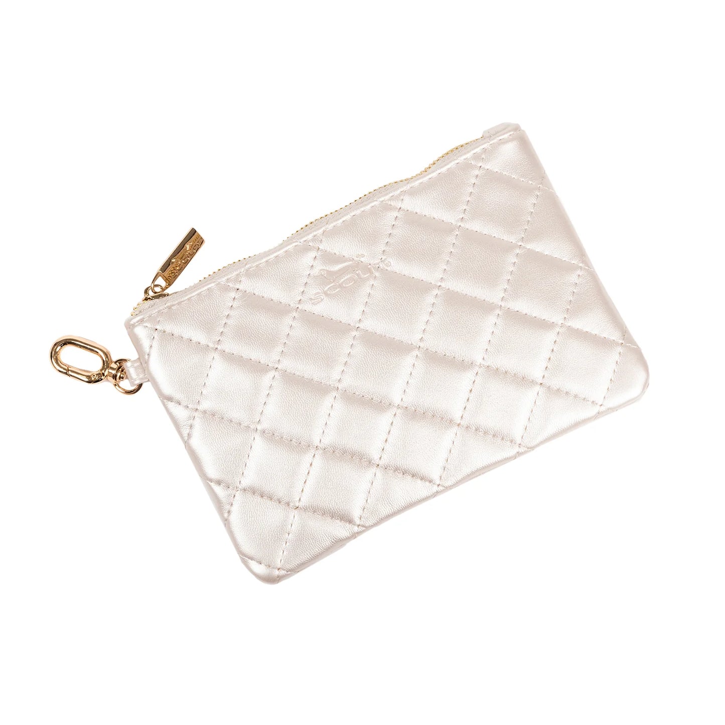 The Carly Pouch Champagne Quilted